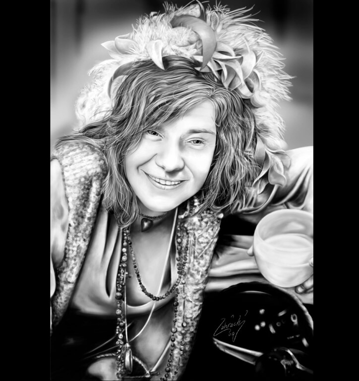 01 digital painting janis joplin by abdelfattah lahrach